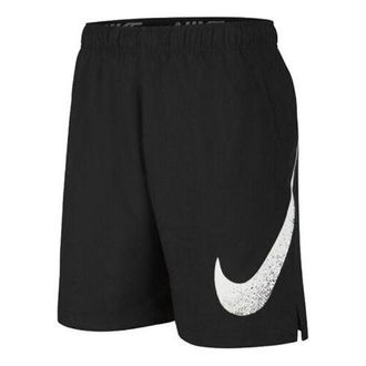 Nike Mens Nike Large swoosh Sports Black Shorts CN9755-010