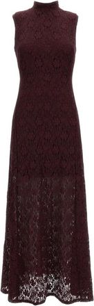 Rotate Lace Maxi Flared Dress - Dames - Maxi kleedjes - Rood - 2XS - Kleedjes