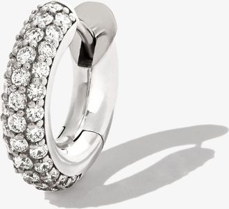 Spinelli Kilcollin 18K Yellow Gold Macro Diamond Single Hoop Earring - Womens - Diamond/18kt Yellow Gold