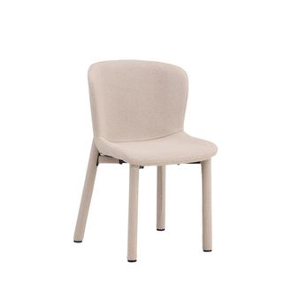 Venture Design Lote de 2 sillas de tela boucl&eacute; - beige