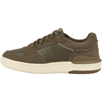 Clarks Premium Mens Courtlite2 Lo Sneaker, Khaki Suede, 8 UK