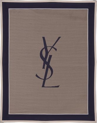Saint Laurent Cassandre Stole - unisex - Zijden sjaals - Bruin - ONE Size - Accessoires