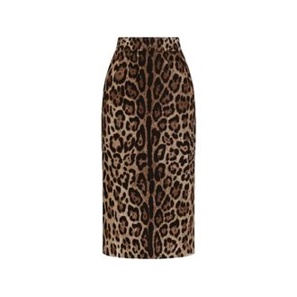 Dolce & Gabbana Midi Skirt - female - Dolce & Gabbana - Midi Skirts - Brown - M - Skirts