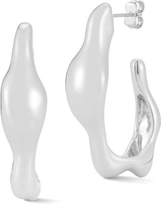 Chloe and Madison Chloe And Madison Jewelry Puffed J Hoops