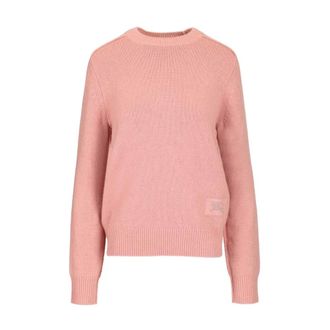 Burberry Constance Cashmere Crewneck Jumper - female - Burberry - Cashmere Knitwear - Pink - S - Knitwear