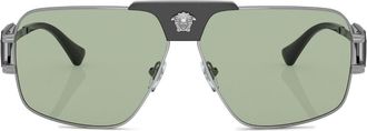 Versace pilot-frame sunglasses - unisex - Steel - One Size - Silver