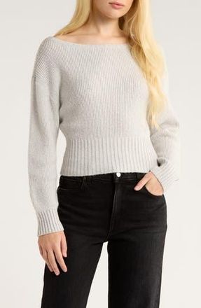 PacSun Cosette Off the Shoulder Rib Sweater in Heather Grey at Nordstrom Rack, Size X-Large