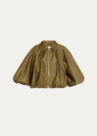 Cinq &agrave; Sept Paulina Balloon Bubble-Hem Jacket