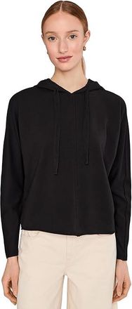 Mod-o-doc Long Kimono Sleeve Hoodie Womens Sweatshirt Black : LG (US 12-14), Cotton/Spandex