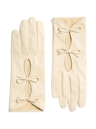 Valentino Garavani Leren handschoenen - Beige