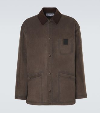 Loewe Suede-trimmed jacket