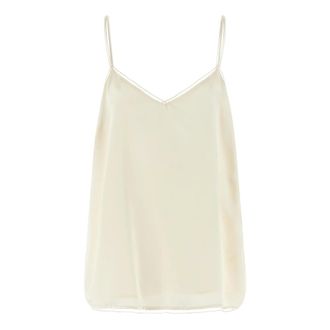 Fabiana Filippi Tops, Dames, Wit, M, Satijn, Satijnen Lingerie Top