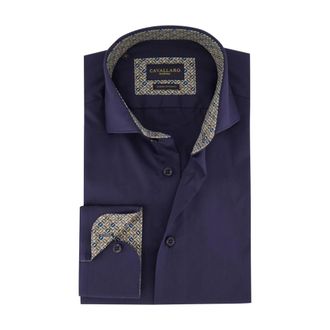 Cavallaro Overhemden, Heren, Blauw, XL, Katoen, Laveno Shirt