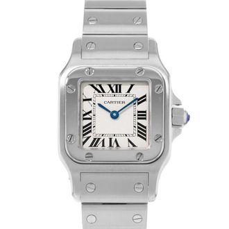 Cartier Pre-owned Cartier Santos Galbee Quartz Silver Dial Ladies Watch W20056D6