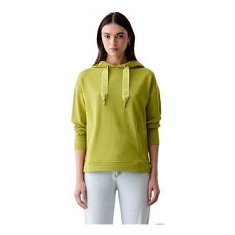 Joop Label Stitching Hoodie - Dames - Sweatshirts & Hoodies - Groen - Maat: S Katoen