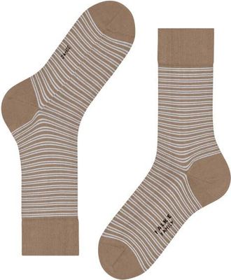 Falke Family Stripe Cotton Blend Dress Socks in Camel at Nordstrom, Size X-Small