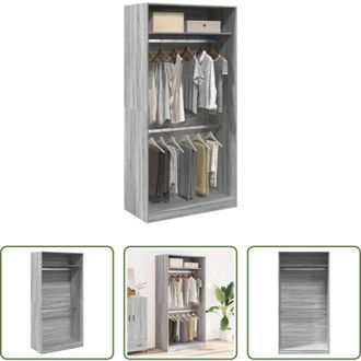 vidaXL Armadio grigio - Armadio Grigio Sonoma 100x50x200 cm in Legno Multistrato