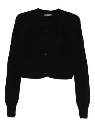 Ermanno Scervino button-fastening cardigan - women - Fabric - S - Black
