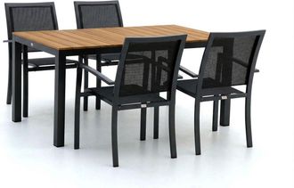 Bellagio la vita attrattiva Bellagio Anzio/Fidenza 160cm dining tuinset 5-delig stapelbaar