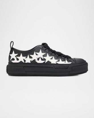 Amiri Men & apos;s Stars Court Leather Low-Top Sneakers
