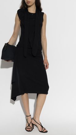 Christophe Lemaire Skirt With Decorative Fastening, Womens, Black