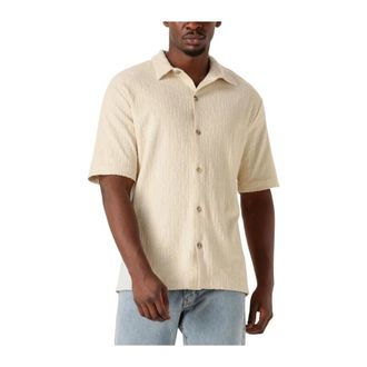 The Goodpeople Softsun Shirt - Heren - Korte mouwen Overhemden - Beige - M - Overhemden