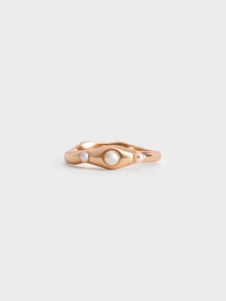 Charles & Keith Corrine Pearl Sculptural Ring