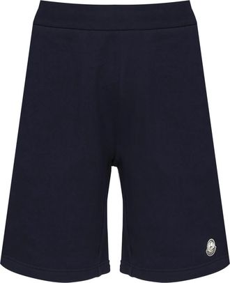 Moncler Katoenen Shorts met Trekkoord en Rits - Heren - Korte Broeken - Blauw - S - Katoen - Korte Broeken