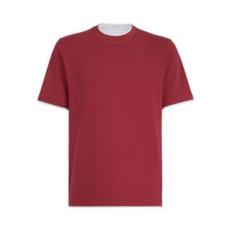 Brunello Cucinelli Crew-neck Faux-layering T-shirt
