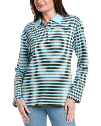 English Factory Stripe Collar Sweatshirt
