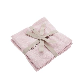 KASANOVA Set 2 tovaglioli 40x40 cm scritta Quotes malva