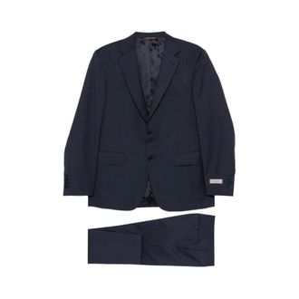 Canali Single Breasted Suits, male, Blue, Size: 2XL Single-breasted Suit