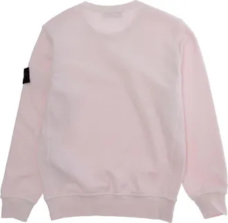 Stone Island Boys Crewneck Sweatshirt Pink Cotton Hoods & Sweatshirts