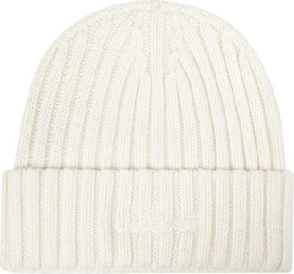 MC2 Saint Barth Geribbelde Off-White Wollen Hoed - Heren - Hoeden - Wit - ONE Size - Wol - Accessoires