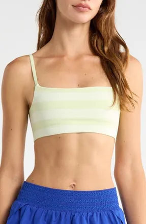 Free People FP Movement Tighten Up Reversible Bra in Whipped Lime Combo at Nordstrom, Size X-Small
