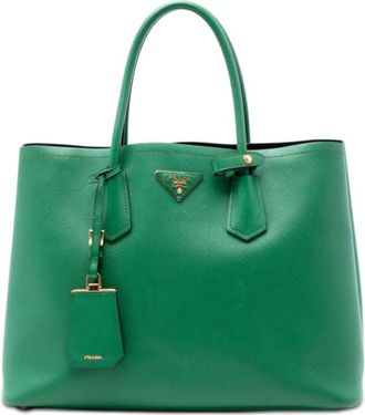 Prada Pre-owned Prada Medium Saffiano Cuir Double Satchel Ladies EDVUJH77SR7R7Z5J
