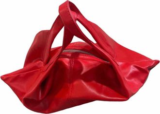 Generic Womens Retro PU Leather Shoulder Bag, Lazy Style Soft Leather Shoulder Bag, Large Capacity Commuting Handbags(Red)