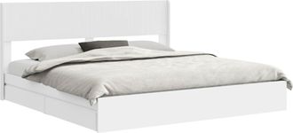 vidaXL Estructura De Cama Con Almacenamiento Y Cabecero Blanco Vidaxl