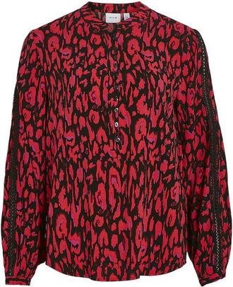 Vila Soepele bedrukte blouse