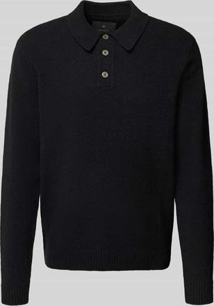 Jack & Jones Strickpullover mit Polokragen Modell MAVERICK in Black, Größe XXL