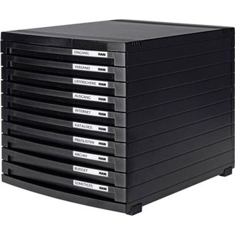 Han contur 1510-13 Cassettiera Nero din A4, din B4, din C4 Numero cassetti: 10