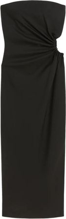 Max Mara Silva Jurk - Dames - Maxi kleedjes - Zwart - XS - Wol - Kleedjes