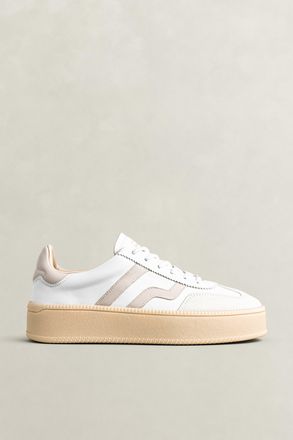GANT Women Cuzmani Leather Sneakers (37) WHITE