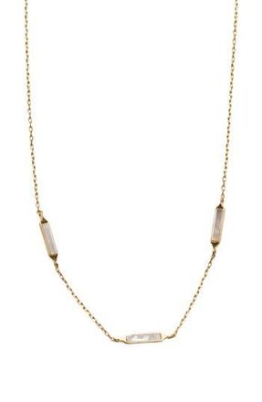 Argento Vivo Mother-of-Pearl Bar Station Necklace in Gold at Nordstrom Rack