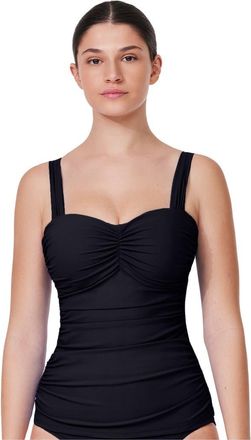 Gottex Tutti Frutti Underwire D-Cup Tankini Top in Black at Nordstrom, Size 40