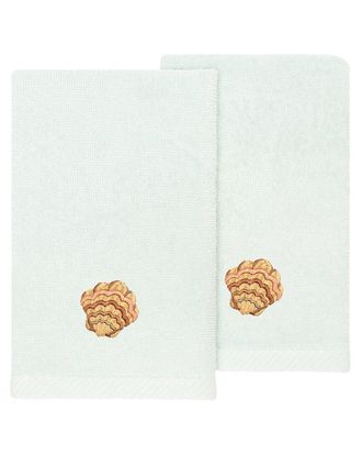 Linum Home Textiles Turkish Cotton Aaron 2pc Embellished Fingertip Towel Set