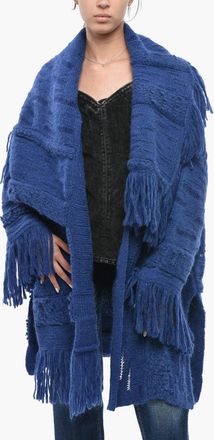 Stella McCartney Cardigan Open-Front in Misto Alpaca Sfrangiato Stella McCartney