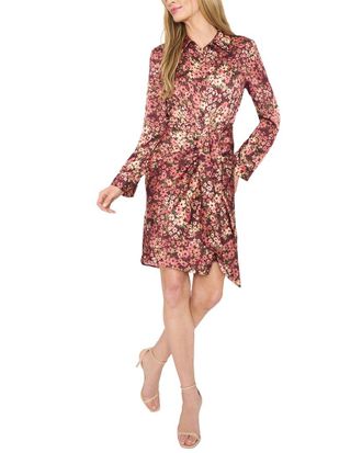 CeCe by Cynthia Steffe Cece Collared Button Down Tie Front