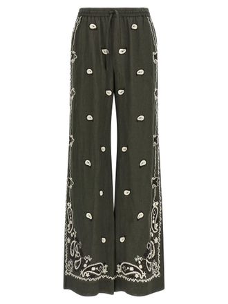 P.A.R.O.S.H. Bicolor Linen Casual Womens Pants