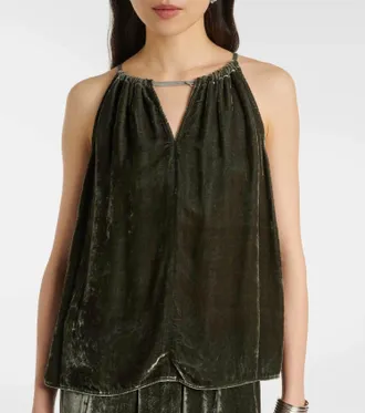 Velvet Aleah Velvet Top In Marsh